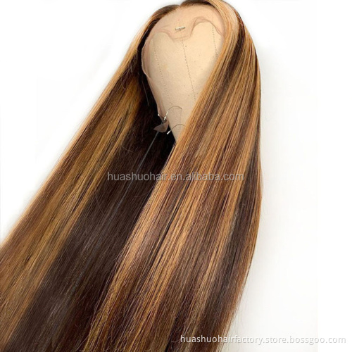 13x4 Short Bob Mixed Blonde Black Human Hair Wigs Silky Straight Lace Front Wigs with Baby Hair Ombre Colore wigs